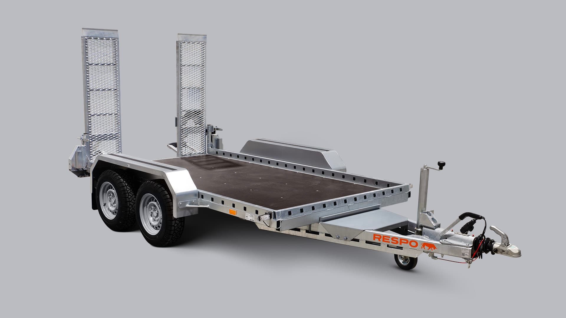 Machine trailer for miniloaders and excavators.