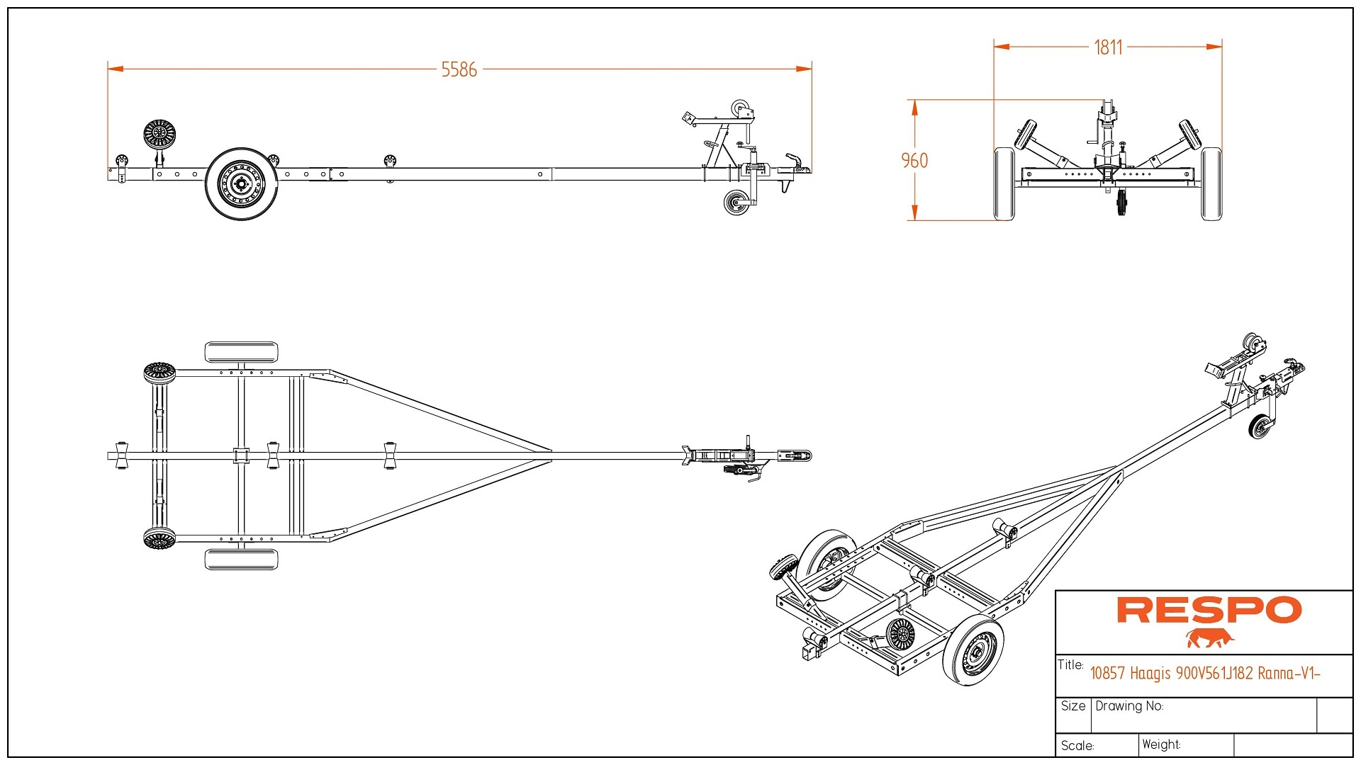 1100V561J182 Harbor trailer