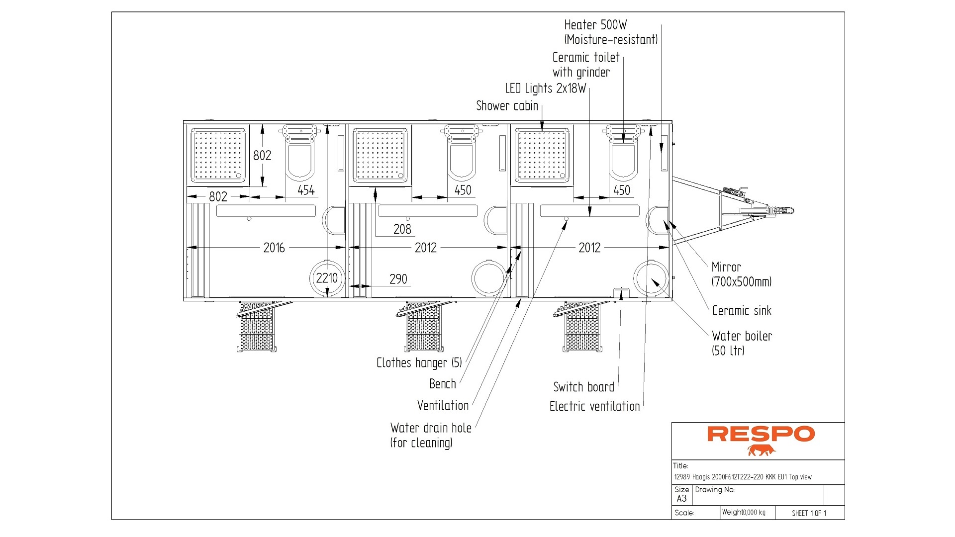 2000F612T222 Three bathrooms and toilets