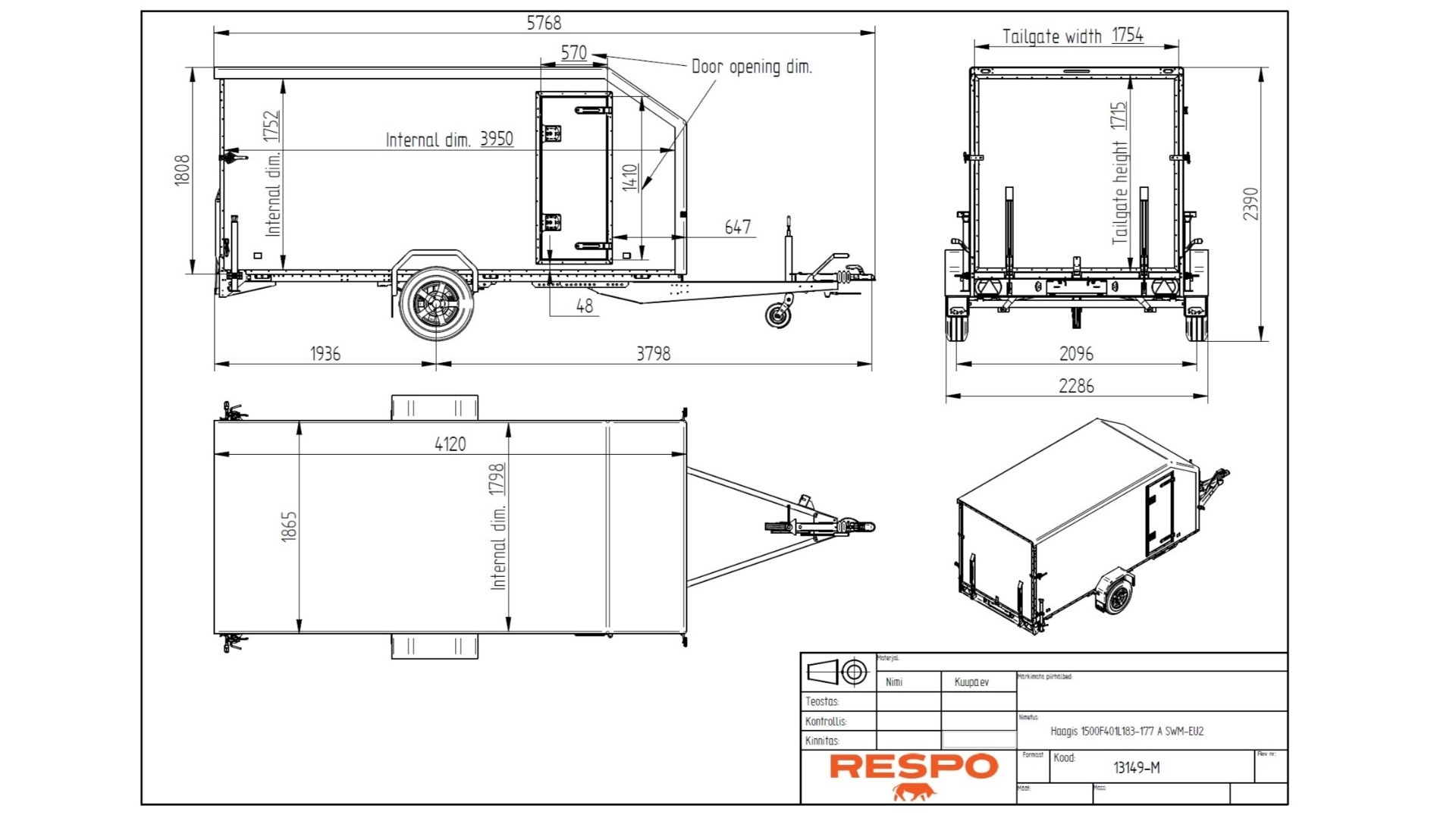 1500F401L183 must (lisavarustusega)