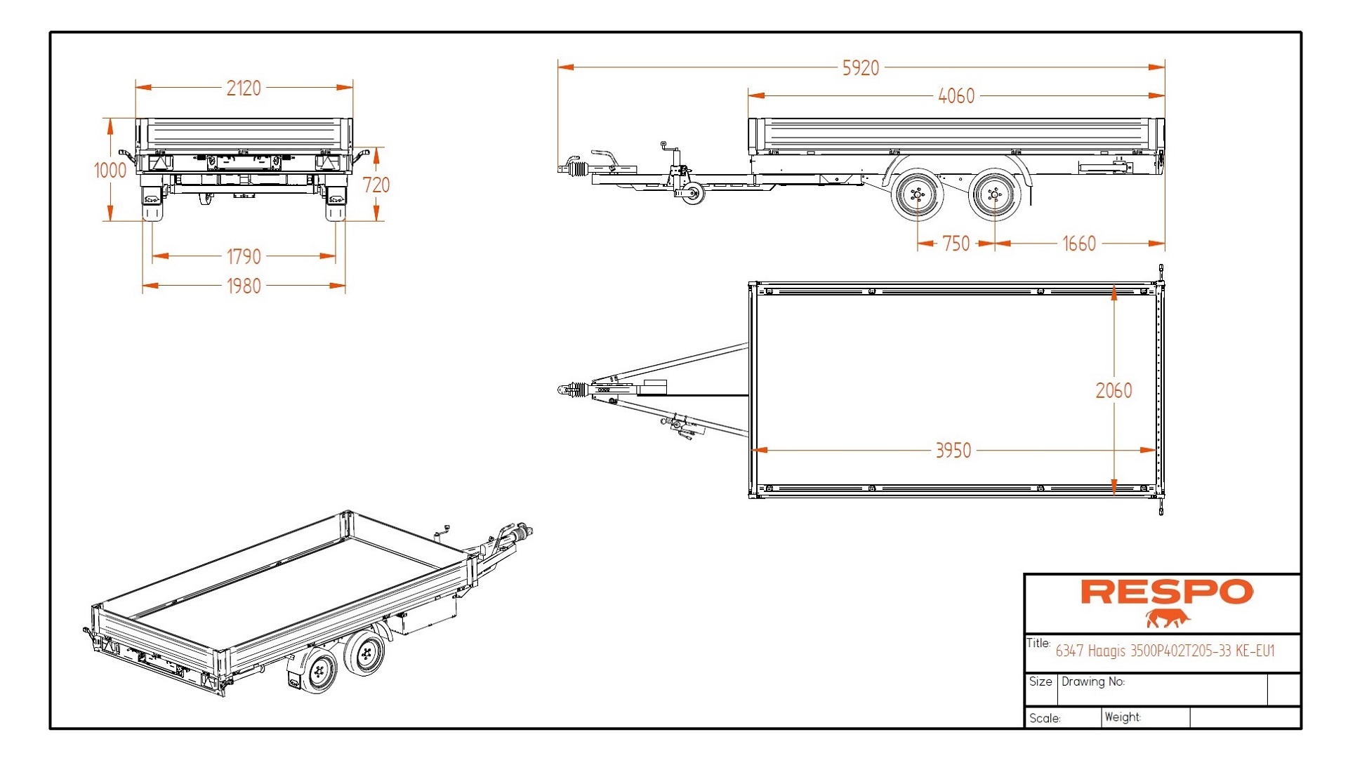 3500P402T205 Flatbed (with accessories)