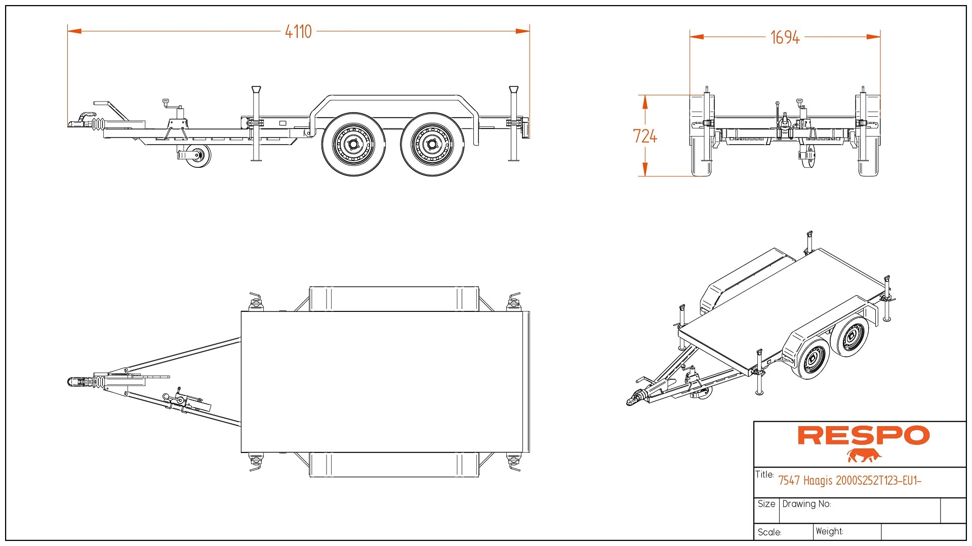 2000S252T125 Generator trailer