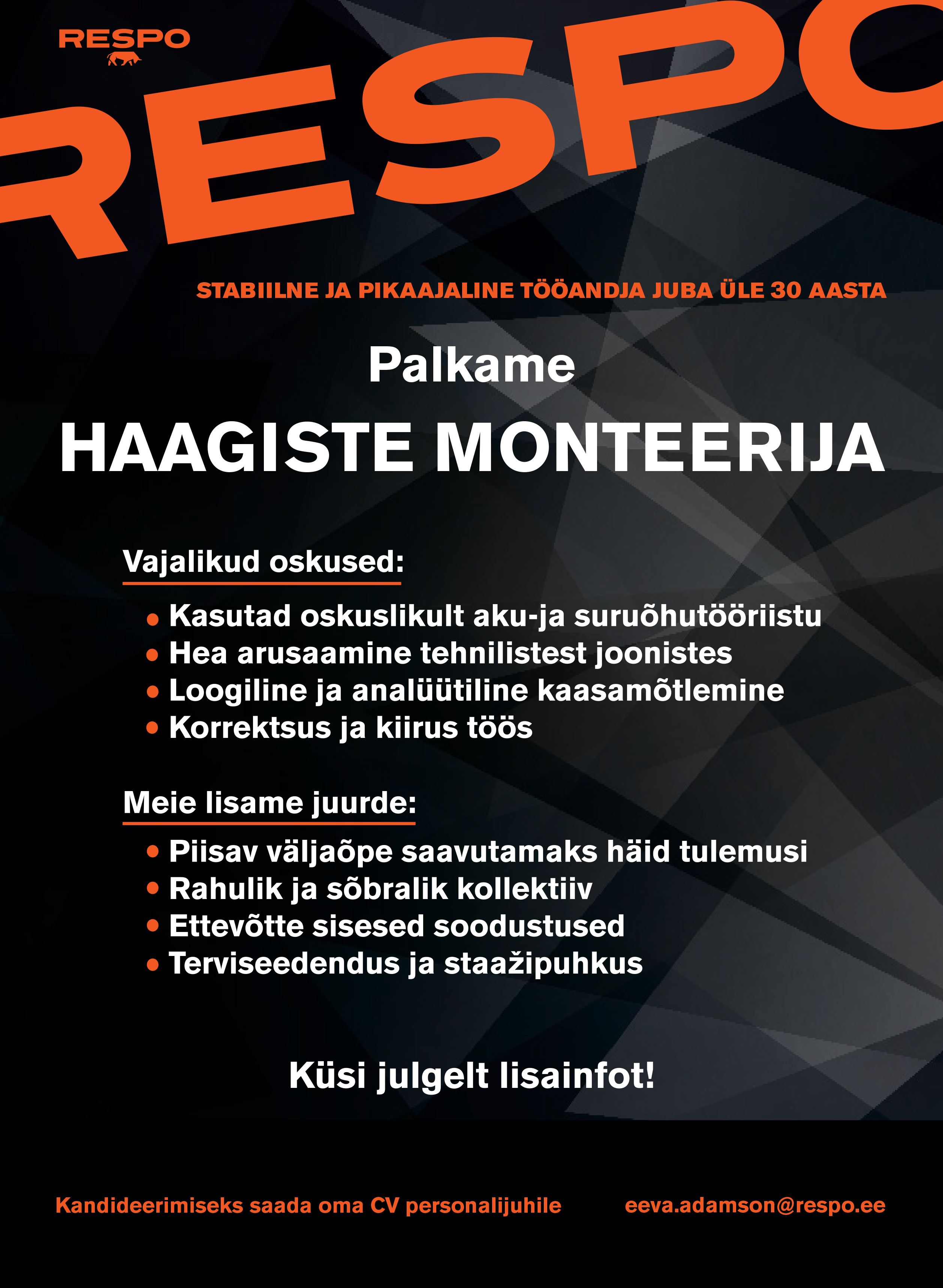 Soojakhaagiste monteerija ja paneelide liimija Tule Respo meeskonda