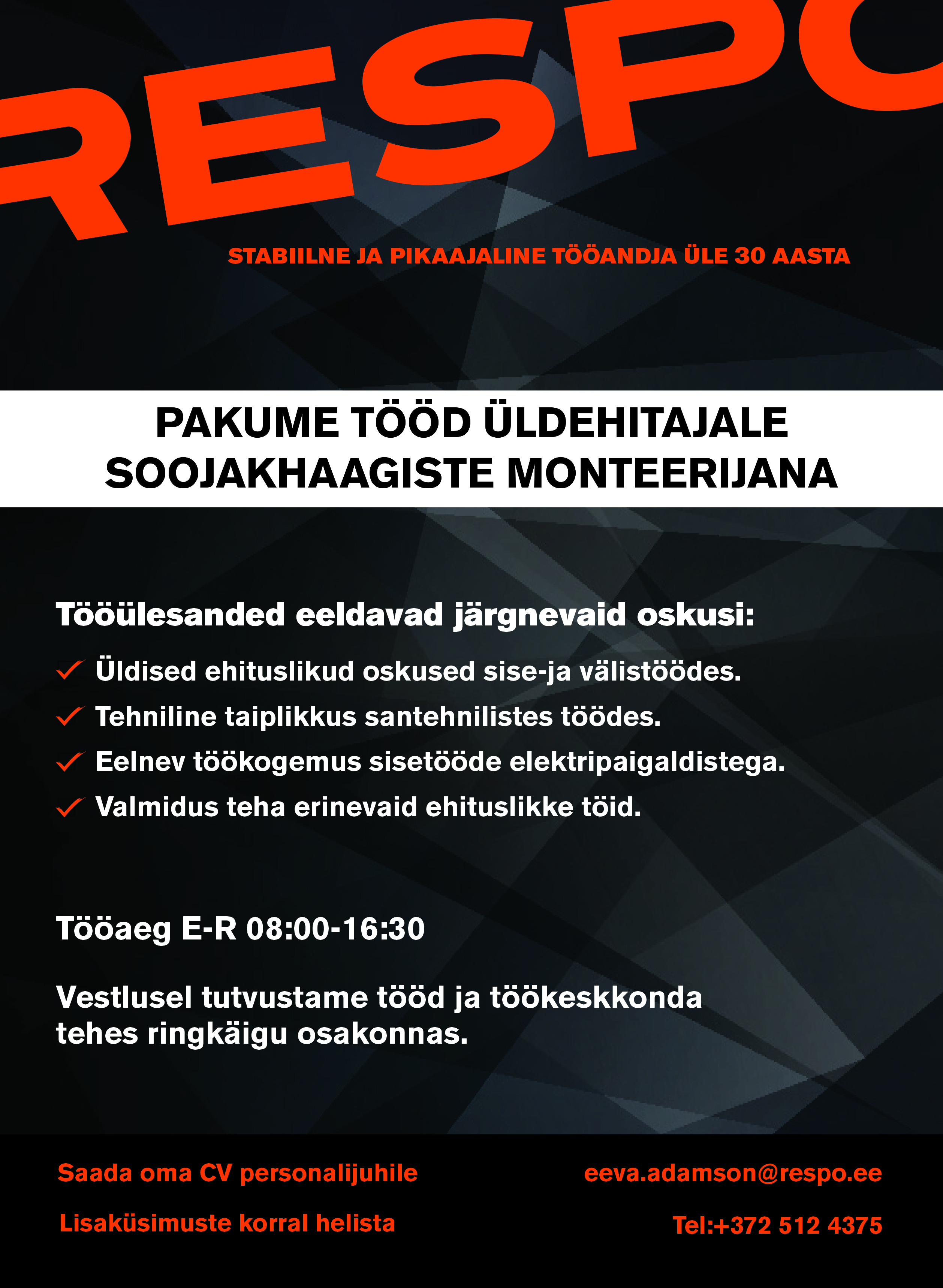 Soojakhaagiste monteerija ja paneelide liimija Tule Respo meeskonda
